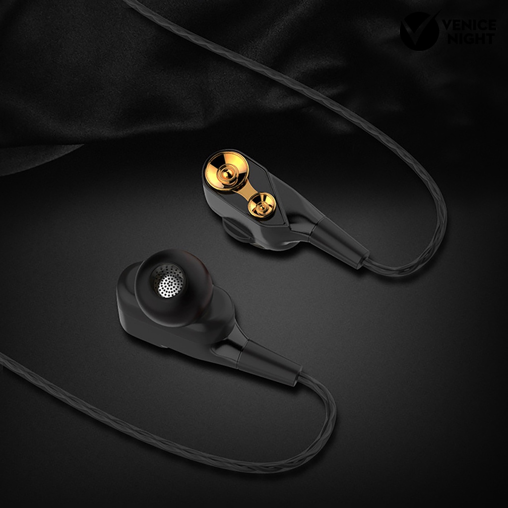 (VNEP) (Berkabel) Earphone In ear Heavy Bass Dengan Kabel Coil Ganda + Jack 3.5mm Untuk Handphone