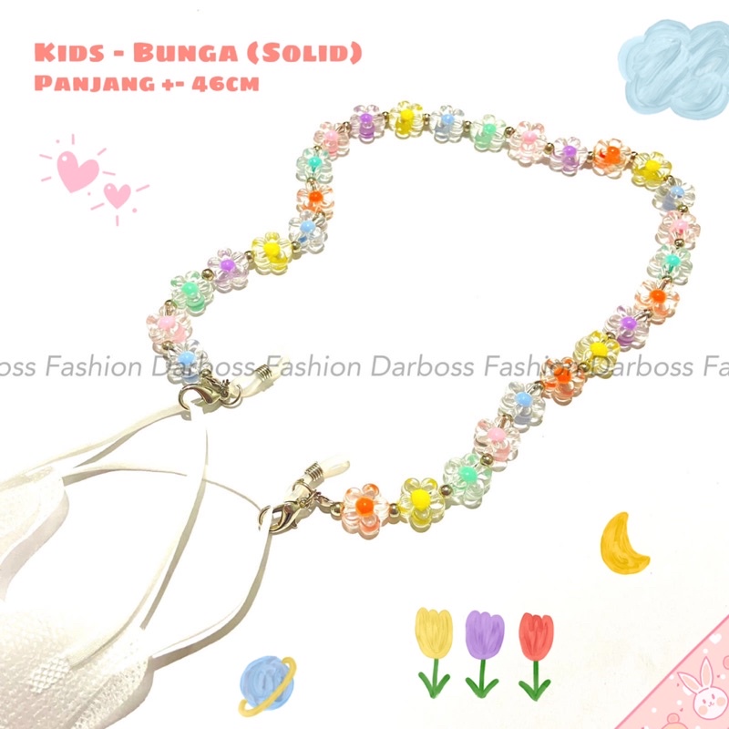 (BISA CUSTOM NAMA) Tali Kalung Masker anak dewasa / Rantai Kaca mata / Strap Mask premium/ Konektor Masker Mutiara / Strap Mask / Konektor masker hijab / rantai masker atau kaca mata gaya korea / aksesoris kacamata / kalung masker rantai / mote doff