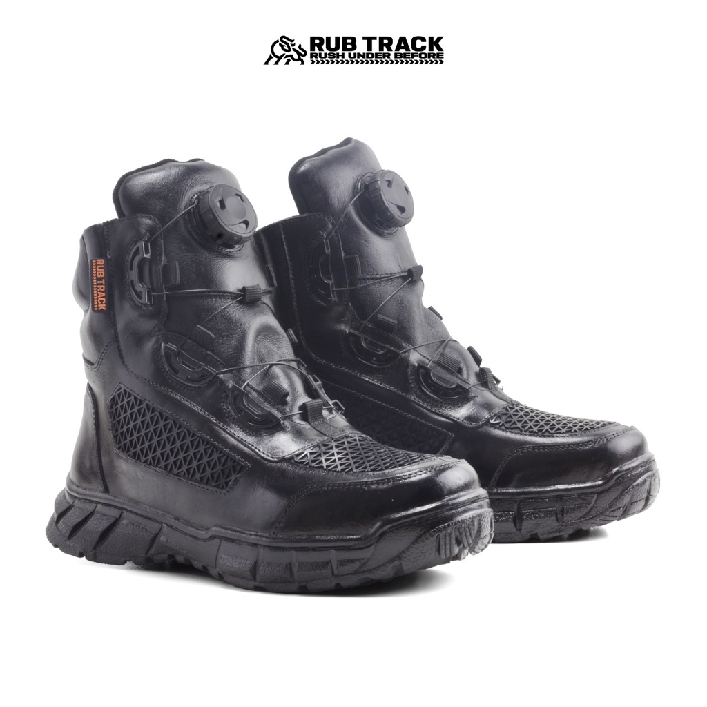 RUBTRACK - Sepatu Pdl Boa Virgo Tali Putar Low Kulit Asli Cordura Tali Putar Lacing Sistem Fitgo Model Tawon Sepatu Pdl Tni Polri