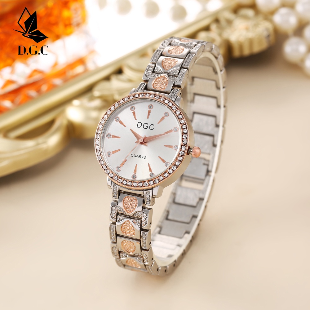 [Ready Stock]Fashion Women Magnetic Buckle Stainless Steel Mesh Band Swan Watch Quartz Watch G47