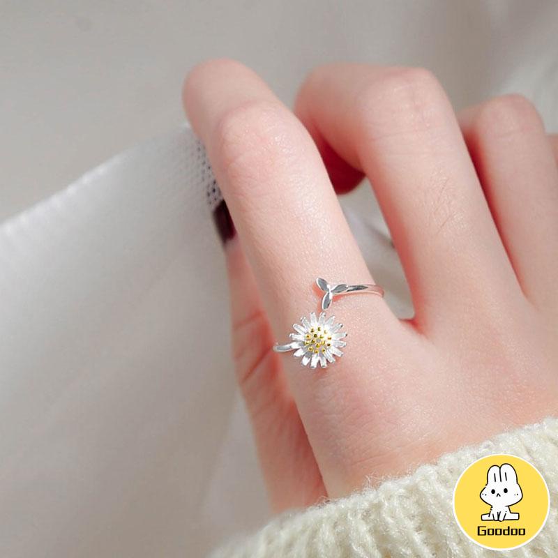 Korean Cincin Daisy Bunga Untuk Wanita Fashion Aksesoris -Doo