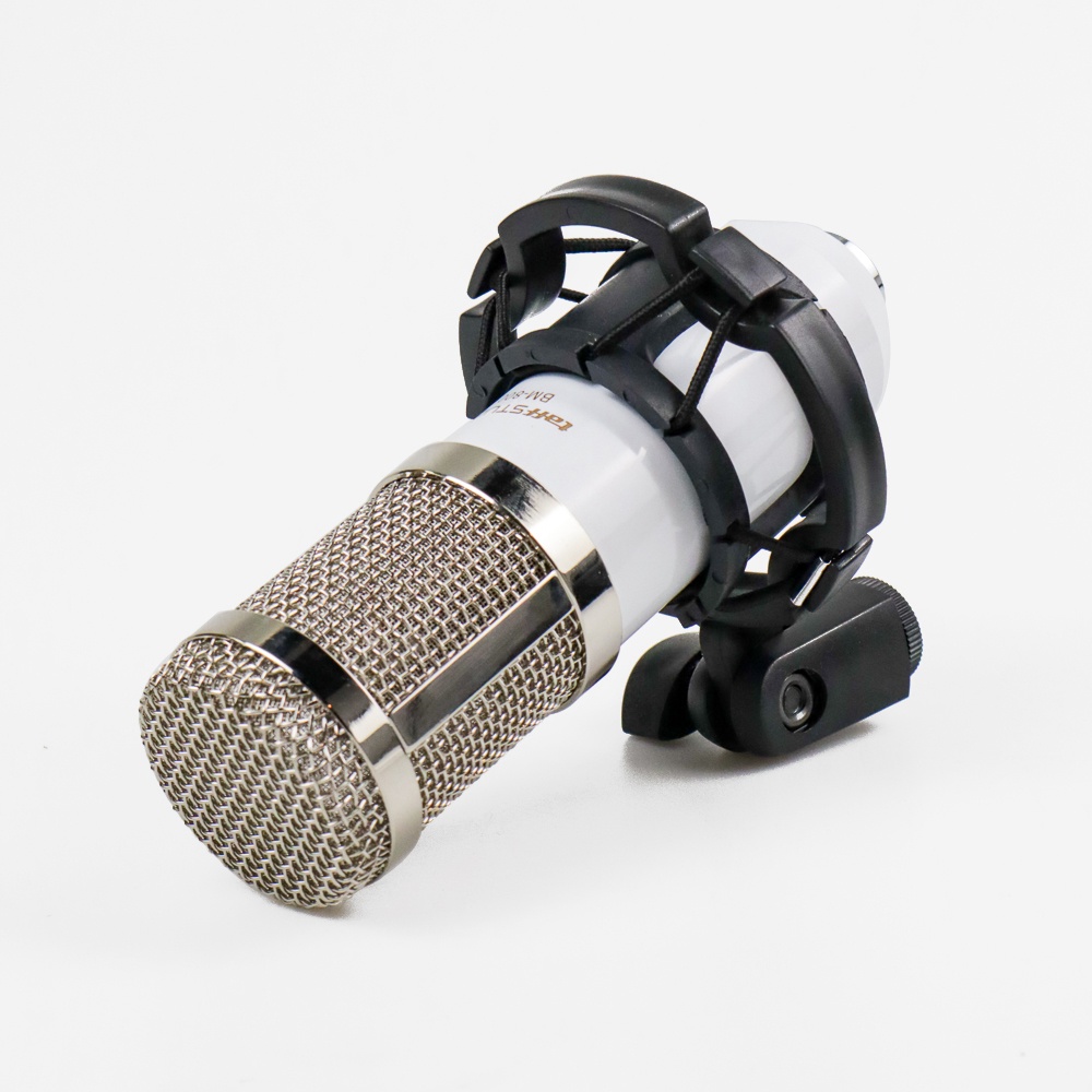 Mikrofon Kondenser Studio dengan Shock Proof Mount - BM-800 - OMSK5YWH White