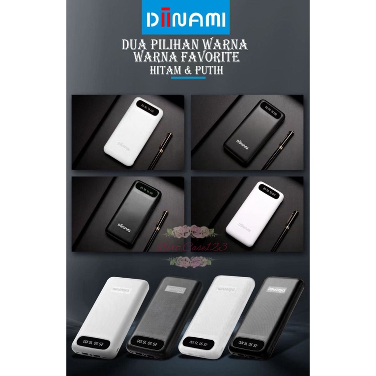 PowerBank DIINAMI  10000mah A89 2.1A Dual Input Port Type C &amp; Micro USB Original Fast Charging Real Capacity GARANSI 1 TAHUN BC6652