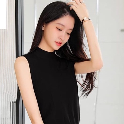 Celyne Turtleneck Wanita Tanktop Rajut Tengtop Impor Tank Top Import Blouse Korean Lalisa Style 4066