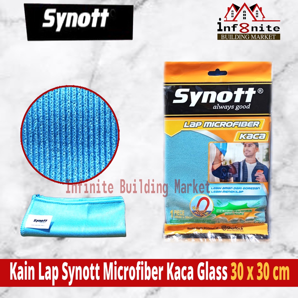 Kain Lap Synott Microfiber Kaca Glass Mobil Motor Serbaguna Aman Baret