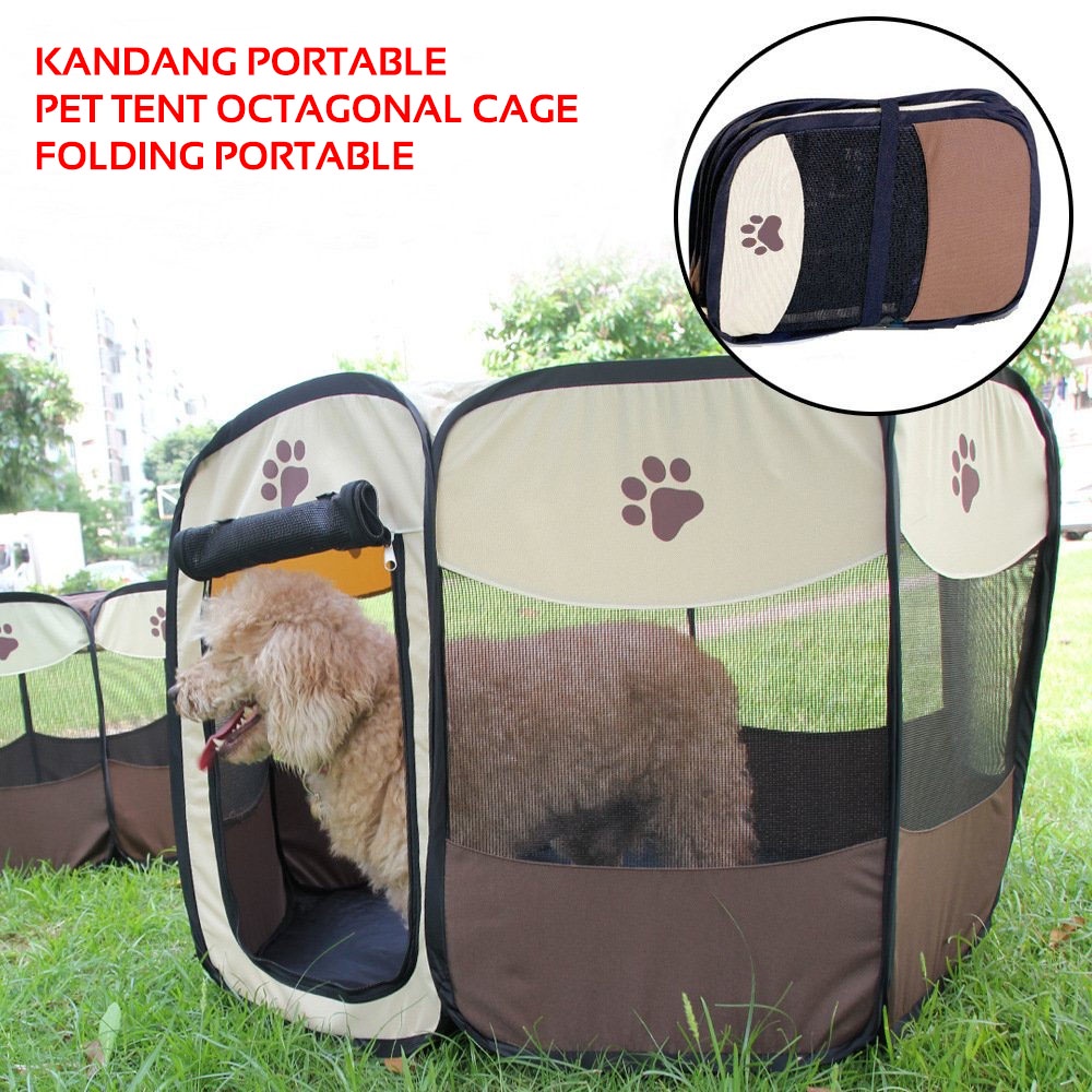 Kandang Lipat Hewan Peliharaan Anjing Kucing Portable Tent