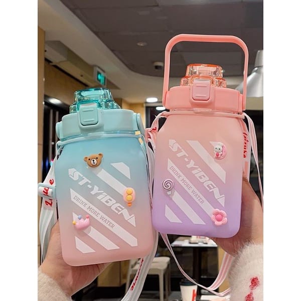 BOTOL GEMOY KOTAK 1.5 LITER BOTOL GRADASI BOTOL MINUM ANAK BOTOL 1.5L KOTAK BOTOL KOTAK PELANGI VD