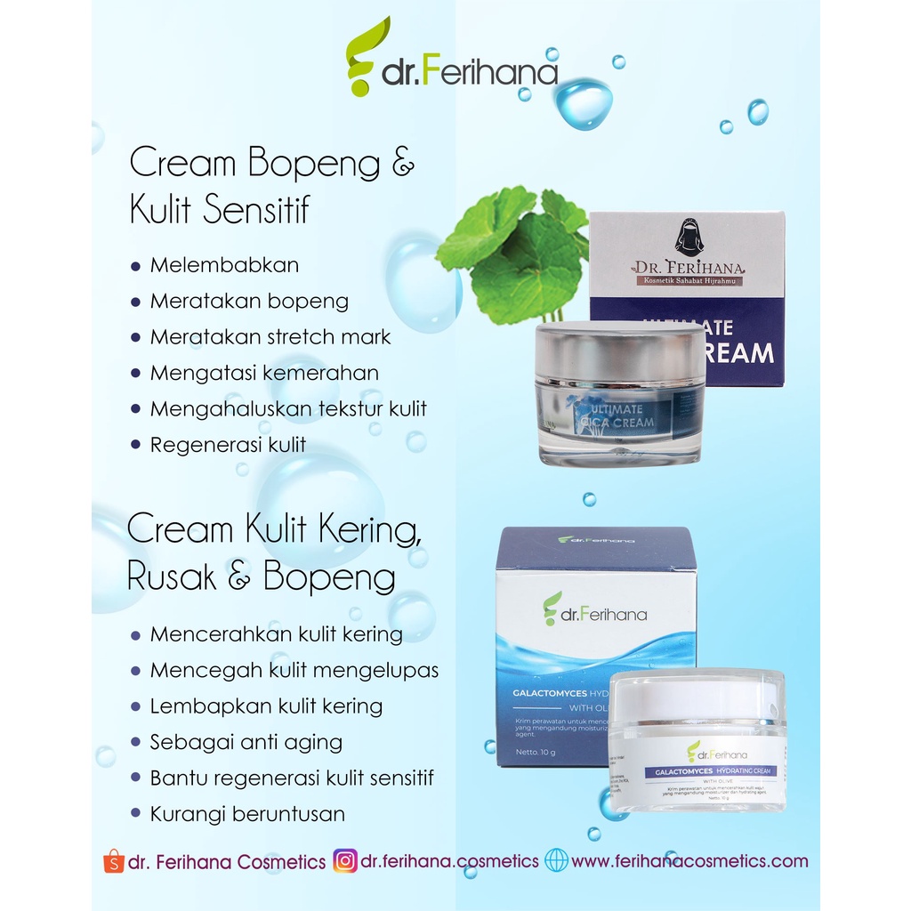 (dr. Ferihana) Skincare Paket Bopeng dan Kulit Rusak Galactomyces Series Mengatasi Bekas Jerawat Kulit Sensitif