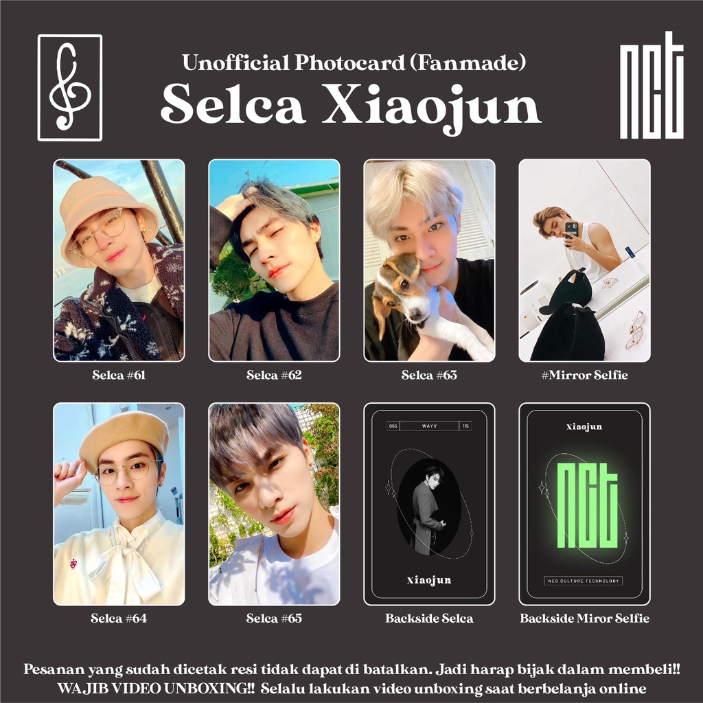 [SELCA NCT] PHOTOCARD XIAOJUN MIRROR SELFIE FANMADE