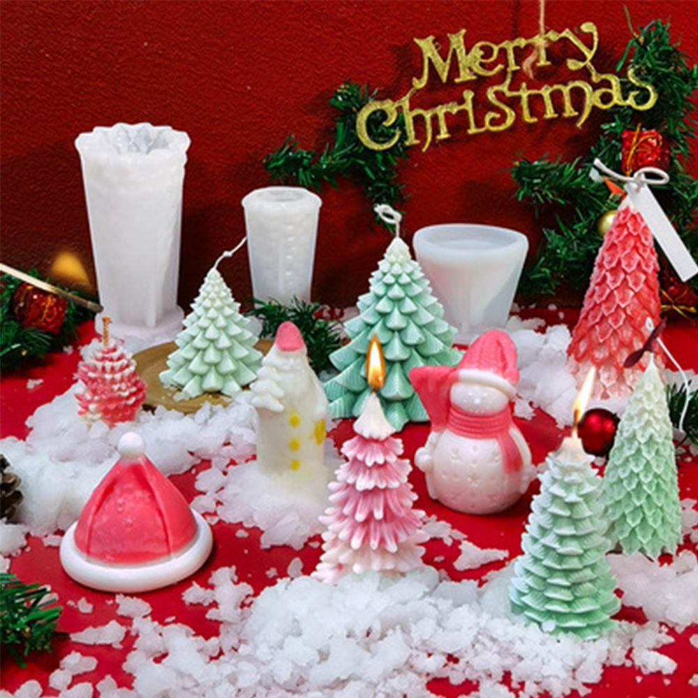 Solighter Cetakan Silikon Natal Dekorasi Meja 3D Epoxy Resin Merry Christmas Silicone Mould