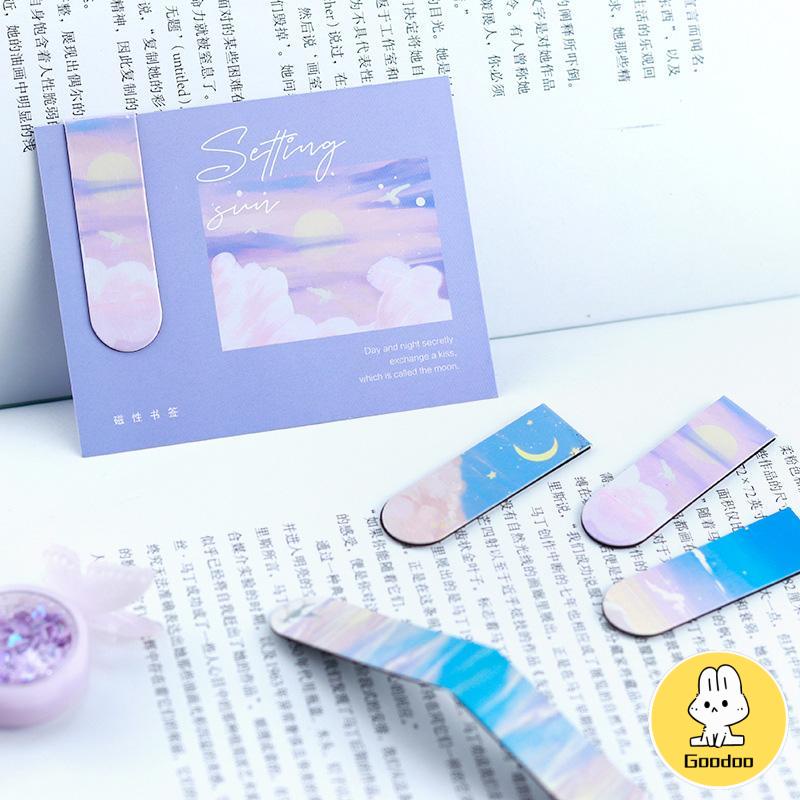 Lukisan Minyak Kreatif Souvenir Hadiah Magnetik Bookmark Siswa -Doo