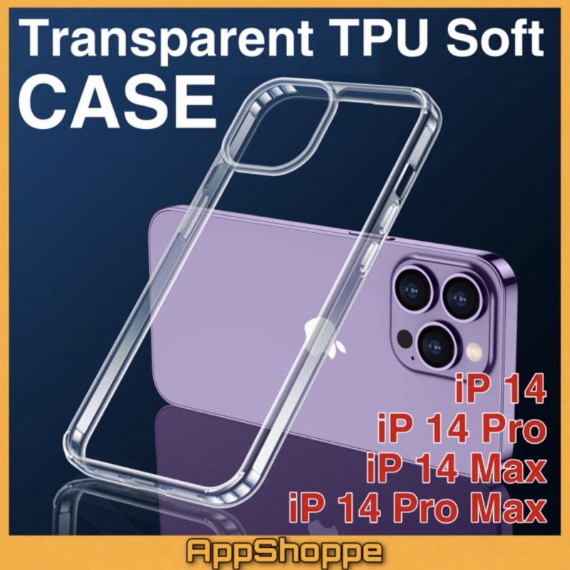 iPhone iP 14/ Pro/ Max/ ProMax Transparan Tpu Casing Pelindung HP CASE
