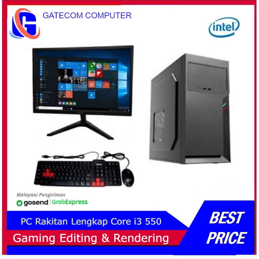 PC GAMING FULLSET I7 | VGA GTX 750TI 4GB | RAM 16GB | SSD 256GB | LED 19 INCH