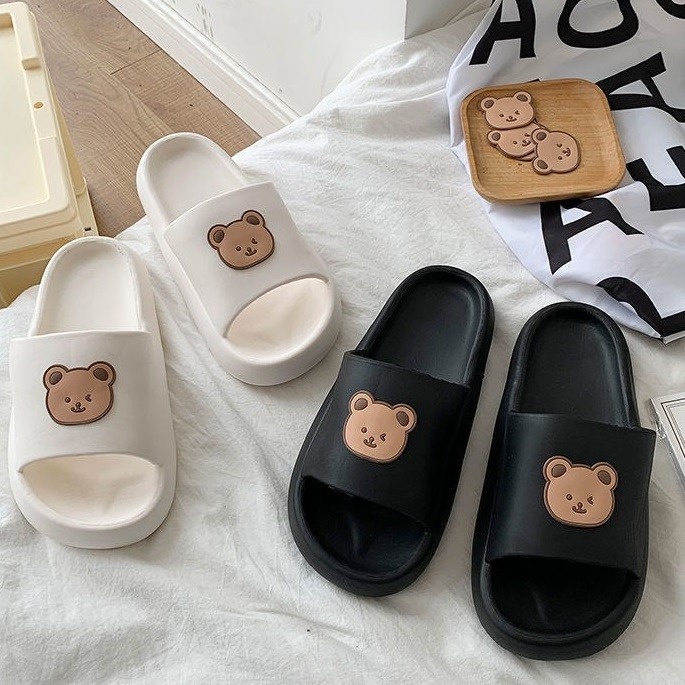 DS-D Sendal / Sandal Wanita Empuk Cute Bear Face Women Slippers 0818