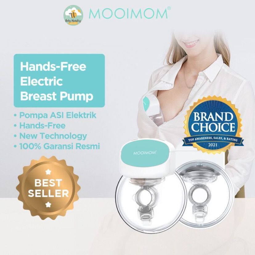 MOOIMOM  M3 Wireless Electric Breast Pump / mooimom Hands Free Wireless Electric Breast Pump M2 - Pompa ASI Elektrik Wireless / pompa asi