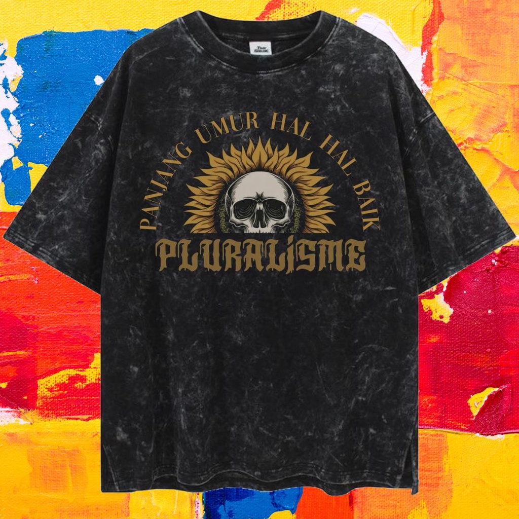 LASTHOPE 'PLURALISME' OVERSIZE WASHING TSHIRT / BAJU KAOS ATASAN TSHIRT TEE WASHING ACID WASHED STON