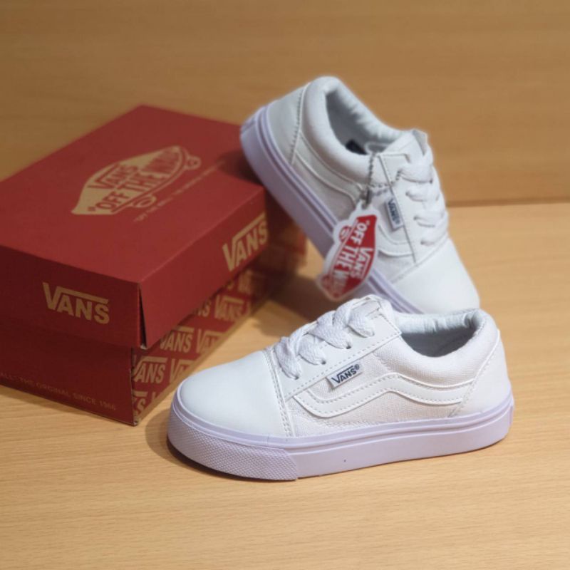 SEPATU VANS ANAK PUTIH SEPATU ANAK COWOK PREMIUM HIGH QUALITY SEPATU ANAK KECIL LAKI LAKI PEREMPUAN