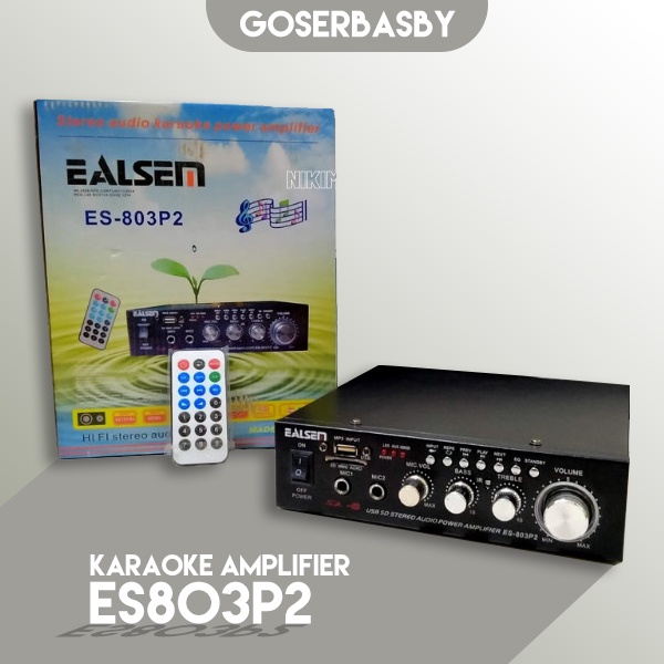 Ampli Mini Karaoke Rumahan Ealsem ES 803 P2 Support USB dan SD Card