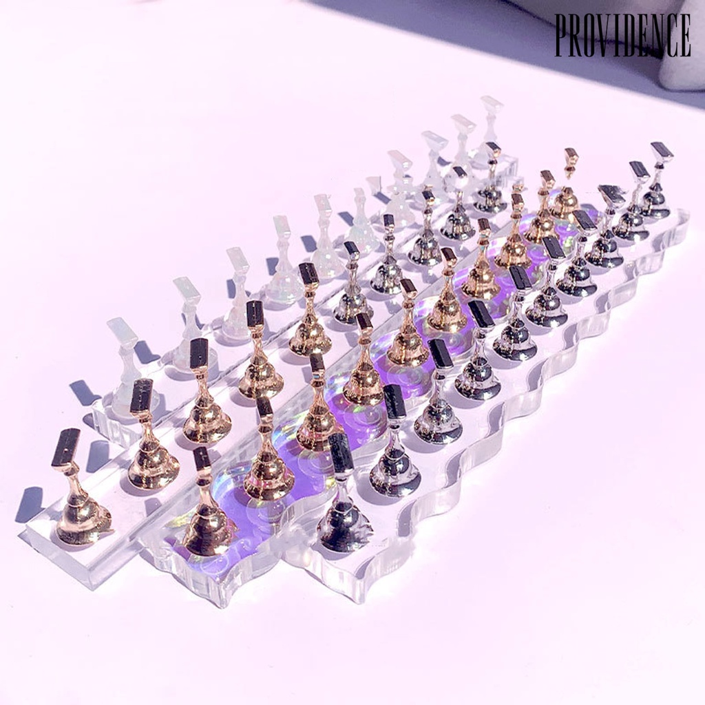 Providence ic Stand Holder Kuku Palsu Transparan Untuk Display / Latihan Nail Art