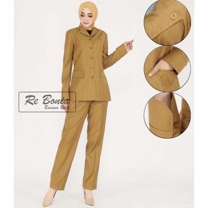 populer] Setelan Seragam Pns Wanita Pdh Pemda Wanita Baju Dinas Pns Khaki Muda
