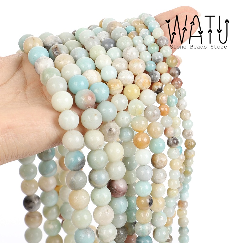 Bahan Gelang Batu Alam Amazonite Natural Stone Beads