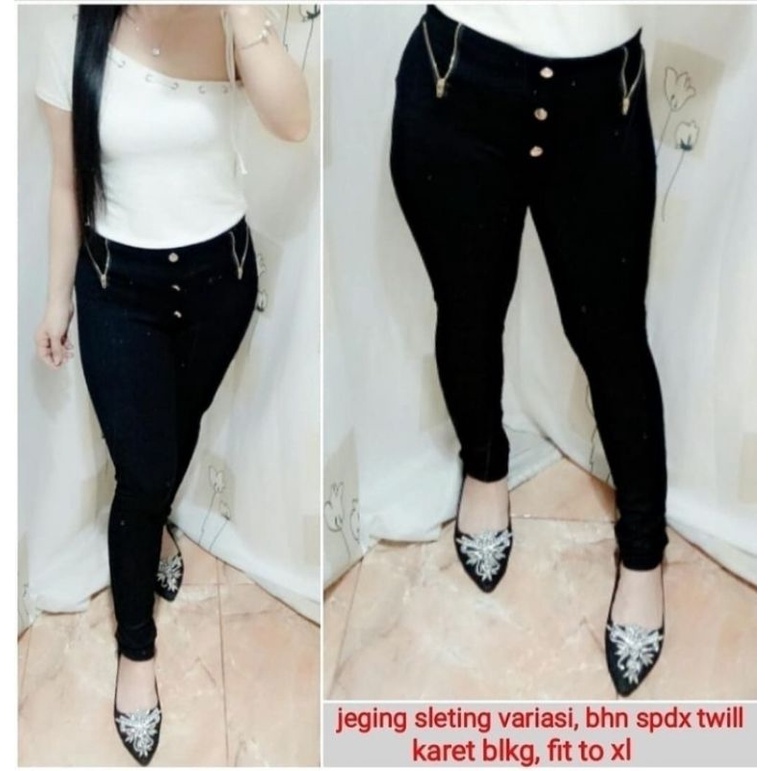 Celana Stretch Wanita Highwaist Import / Jegging Stretch Wanita