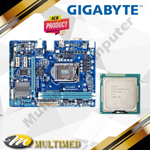 Paketan Mainboard Motherboard LGA 1155 H61 Baru + Intel Core I5