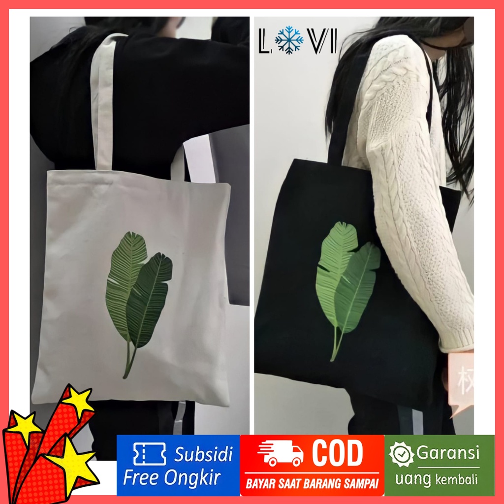 LOVI_ID - DAUN Tas Tote Totebag Green Leaf