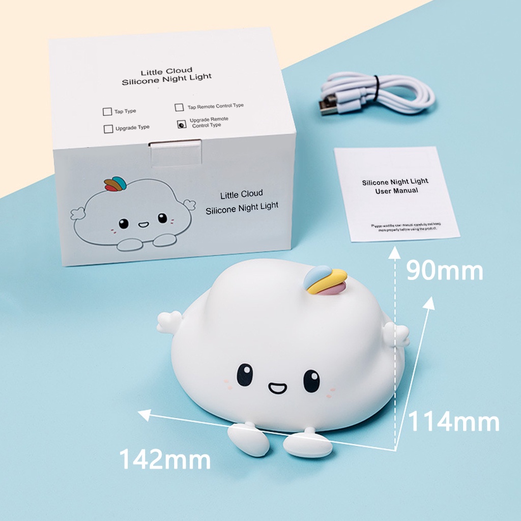 【Stok Baru】Lampu malam ringan LED bentuk lucu termasuk remote control