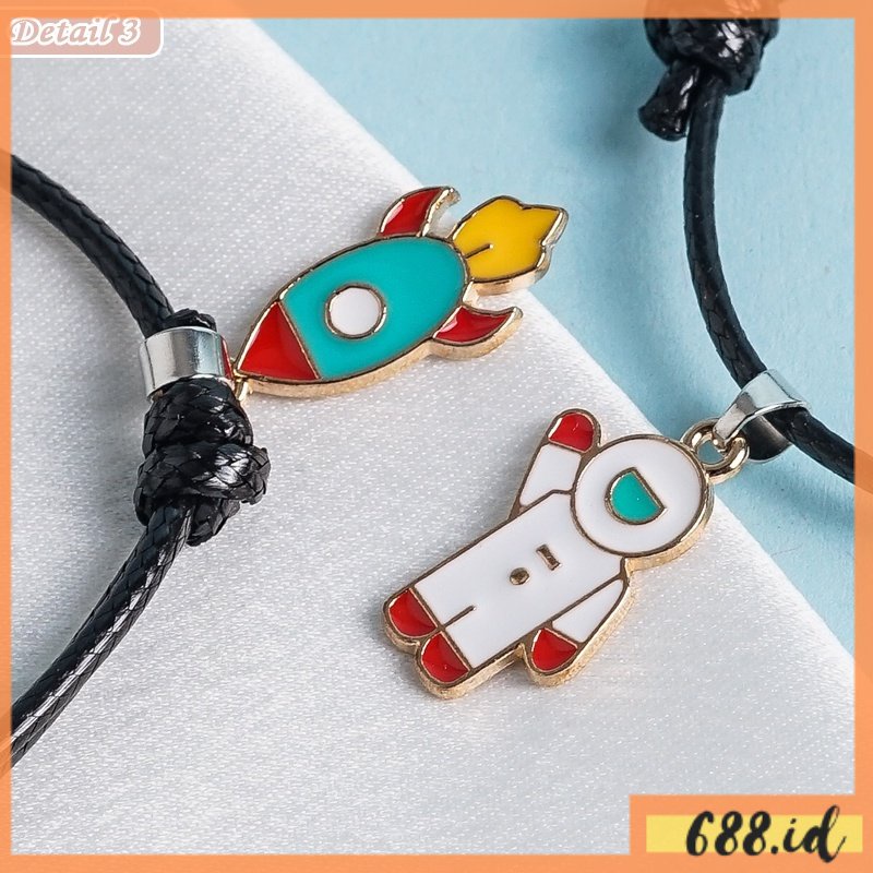 Gelang Astronot Roket Motif Luar Angkasa Untuk Pria &amp; Wanita Murah Meriah Bestie Sahabat Pacar GL 38