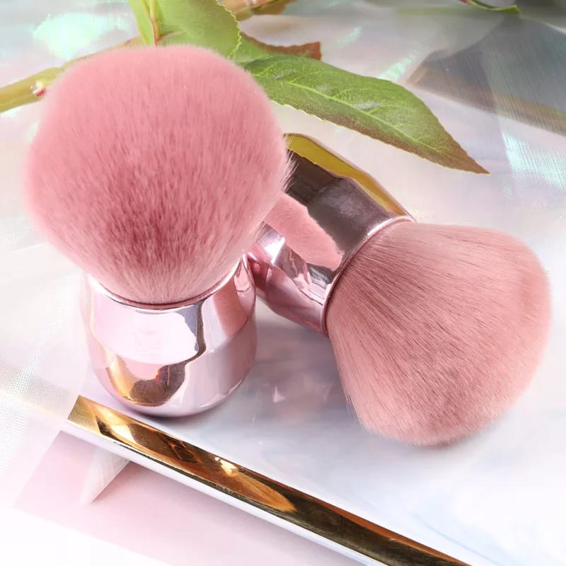 Kabuki Brush Powder Bedak Tabur / Brush Powder Blush On Brush Makeup Warna Pink F830