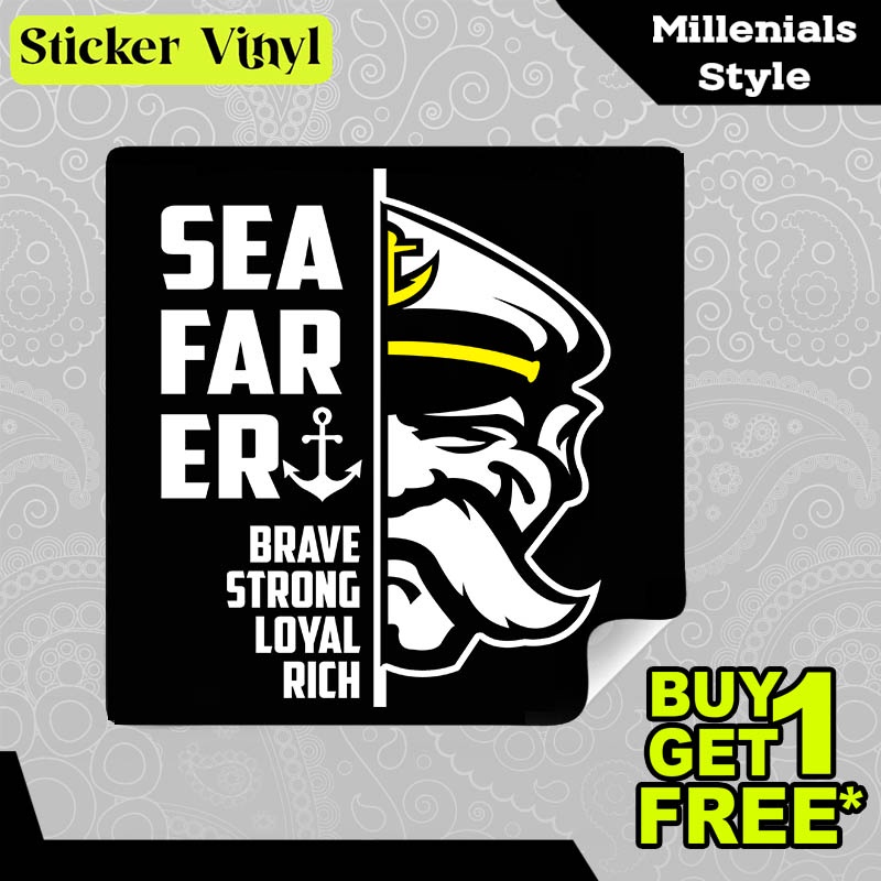 

Stiker Sticker Captain Half Gambar Unik Desain Keren dan Kekinian Aesthetic Bahan Vinyl Satuan Anti Air