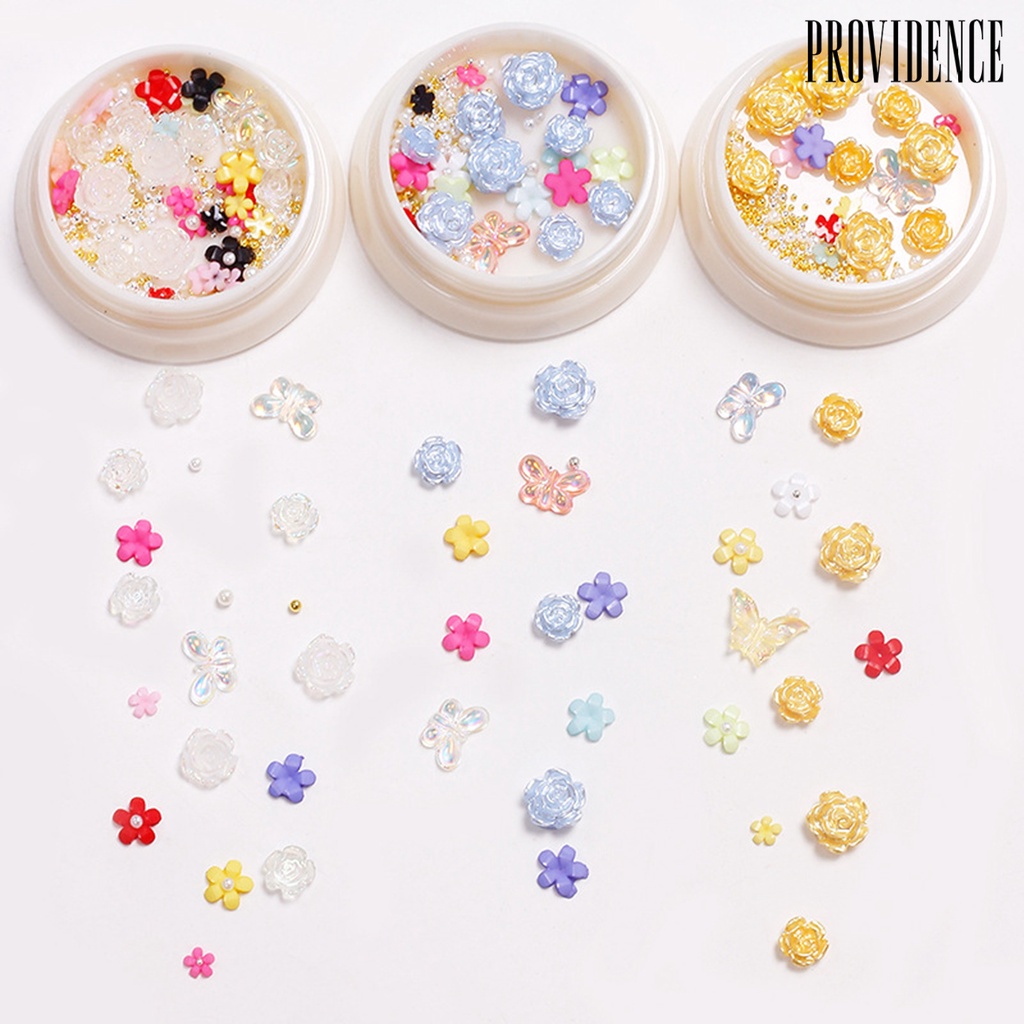 Hiasan Kuku 3D Bentuk Bunga camellia butterfly Untuk nail Art