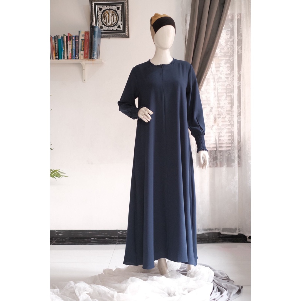Gamis Adzkia Warna Biru | Gamis Adzkia Set Warna Biru | Adzkia Set | Gamis Adzkia Set | Gamis Polos 