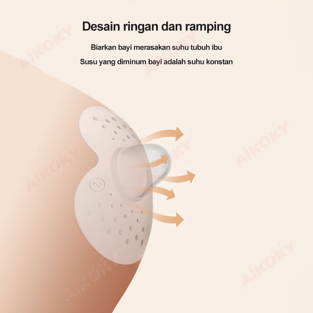 Aikoky Penyambung puting Bahan Silikon nipple shield melindungi gigitan bayi