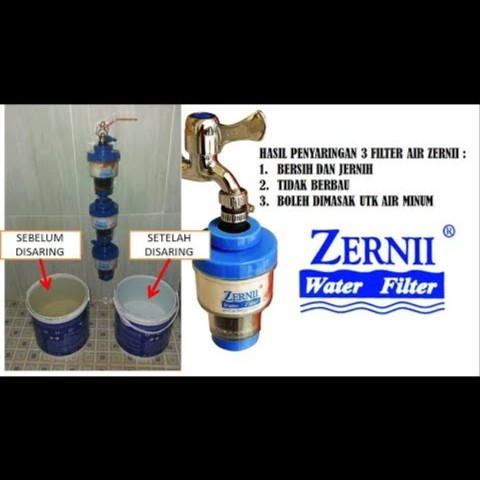 Alat Penjernih Air Zerni Water Filter Saringan Air Filter Air Saringan Kran Air REFIL KARBON AKTIF Karbon Refil Zerni Saringan Air ZERNII / Filter Air ZERNII / ZERNI Karbon Filter Air / Penyaring Air Zerni