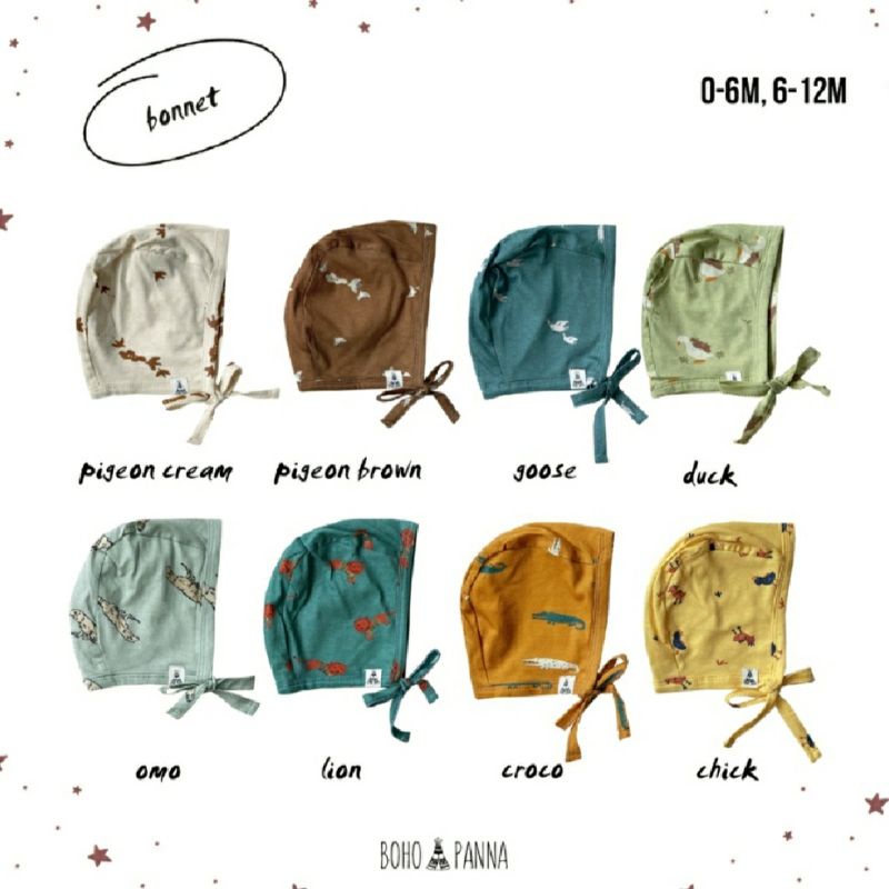 Bohopanna Bonet Bonnet / Topi Bayi / Bohopanna Topi Bayi / Kupluk / Bohopanna Kupluk / Bonet Bonnet 