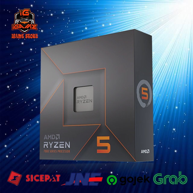 PROCESSOR AMD RYZEN 5 7600X AM5 ZEN 4 6 CORE 12 THREAD 5.3 GHZ 105W NAMPOLL GAN