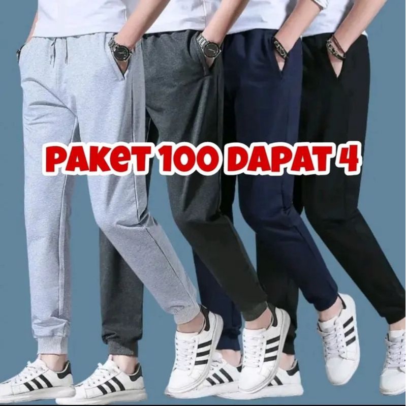 CELANA PANJANG JOGER TRAINING DEWASA babytery Paket Usaha 100 Ribu 4 Pcs