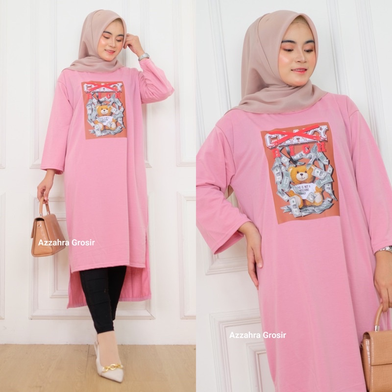 Vierra Midi - Long Tunik Jumbo Babyterry Spandex Print DTS / 376-6952