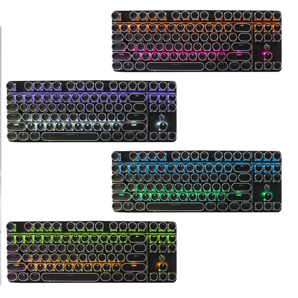 Keyboard Gaming Mekanik Kabel Usb 87 Tombol Dengan Backlight LED Untuk PC / Laptop