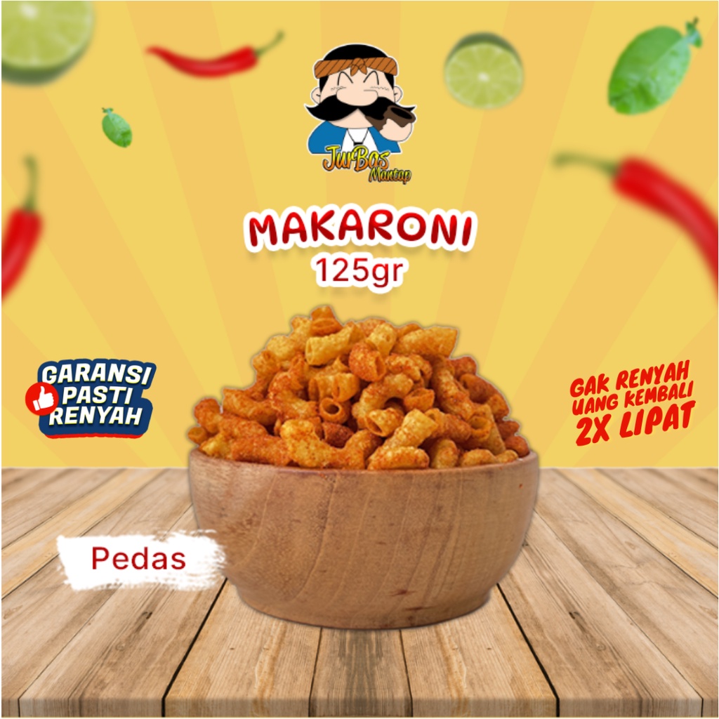 Makaroni Kering Pedas Juragan Basreng 125gr Makanan Ringan