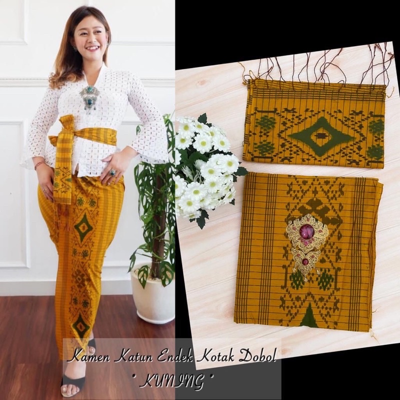 KAMEN SET SELENDANG SONGKET SESEH BALI | KAMEN LEMBARAN