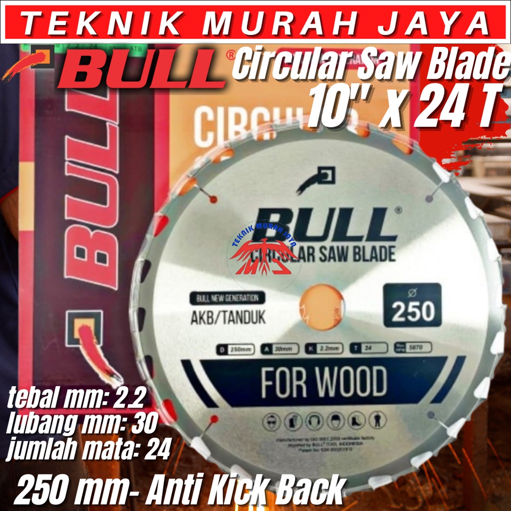 Jual Bull Mata Gergaji Kayu Bulat X T Circular Saw Mm Tanduk