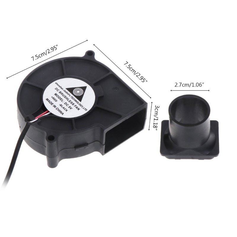 Kipas Blower Turbo Mini Portable 5V Dengan Pengontrol Kecepatan 2500RPM