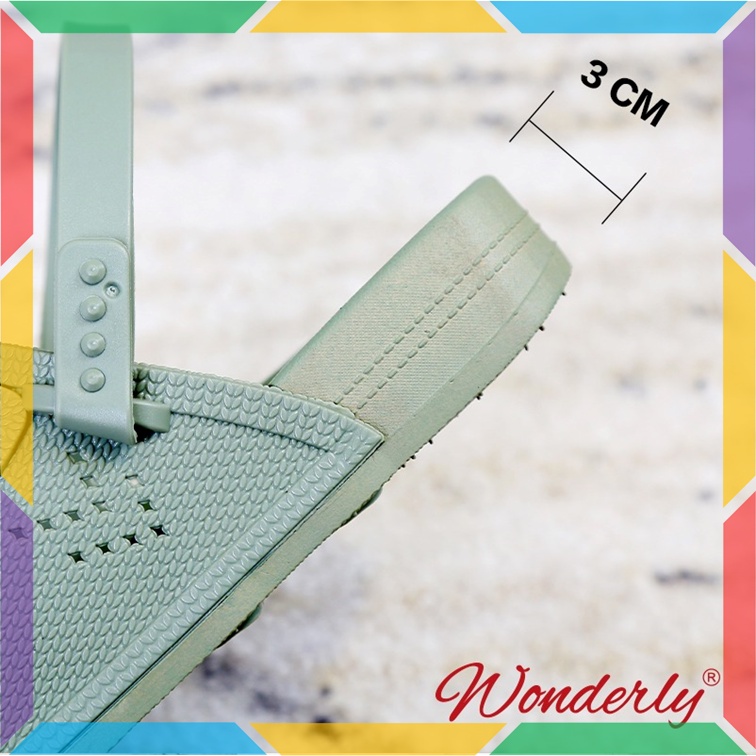 2027-5 Sepatu Sandal Wanita Wonderly Sendal Cewek Strap 2in1 Ban 2 Karet Jelly Tali Rajut Korea