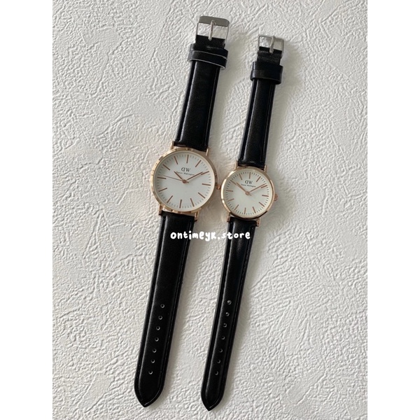 Jam Tangan Kulit Couple / Satuan Pria 40mm Wanita 30mm (Bisa COD)