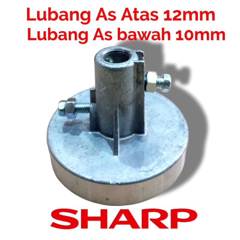 Puli rem mesin cuci Sharp Lubang As atas 12mm bawah 10mm