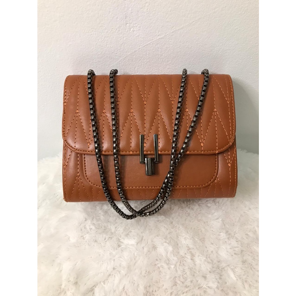 Slingbag Tas Syakira Black Rantai Hitam Wanita Selempang IRVANBAGSHOP