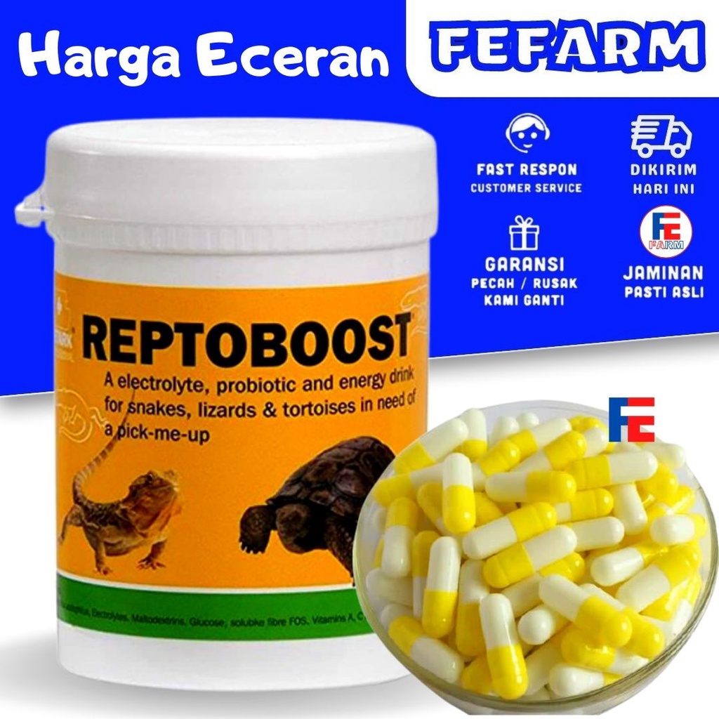 KAPSUL ECER OBAT REPTIL OBAT PILEK PNEMONIA PENAMBAH NAFSU MAKAN REPTOBOOST